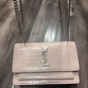 Crocodile Embossed Monogram Sunset Wallet On Chain